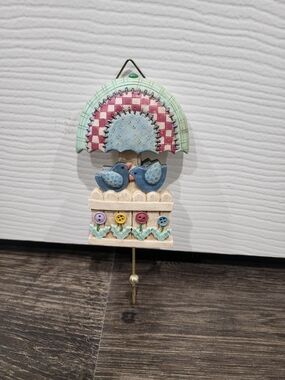 Russ Blue Bird Wall Hook with Pastel Accents